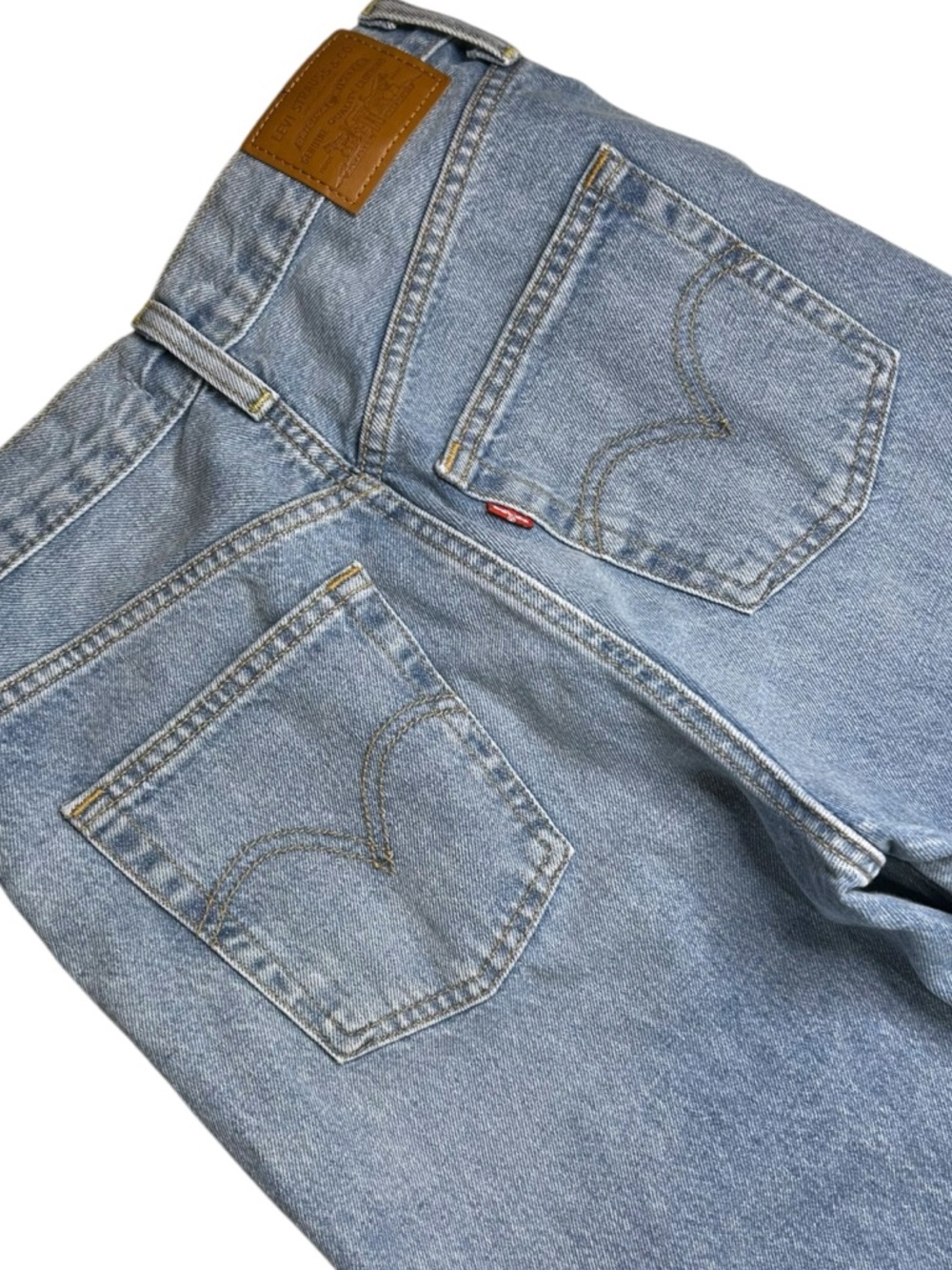 Levi's Ribcage Wide Leg Jeans High Rise Light Wash 27x32 Women's - Picture 5 of 14
